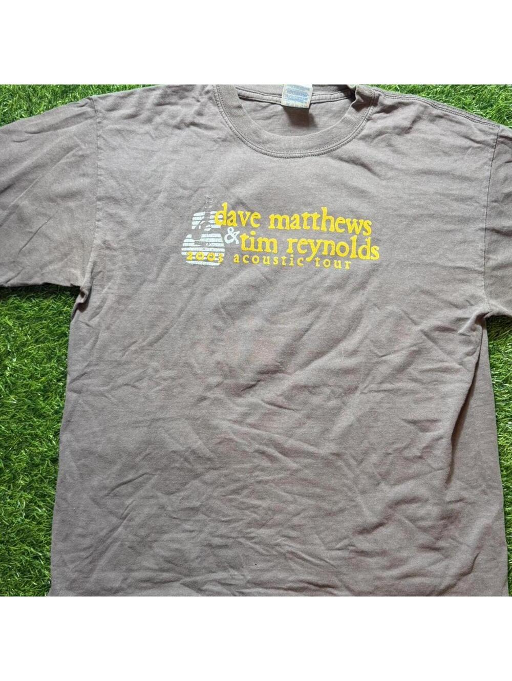 Dave Matthews Band & Tim Reynolds acoustic tour brown t-shirt #dave #bandtee
